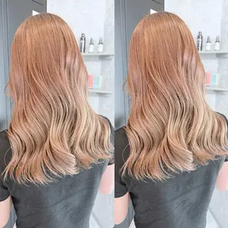 ミディアム カラー 🌺ハイトーン🌺 矢葺 なぎさ🌺🌺のヘアスタイル