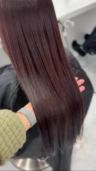 カラー 韓国風暗髪ヘア🩶 銀座DISCOのヘアスタイル