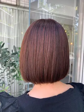 ミディアム カラー fio マナミのヘアスタイル