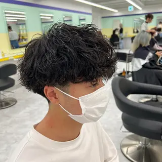 ショート カラー パーマ メンズ 韓国レイヤーカット /REIのヘアスタイル