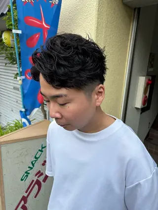 パーマ メンズ 髪質改善美容室bokuno町田店所属・メンズ＆髪質改善縮毛 矯正【平山🔥拓哉】のヘアスタイル