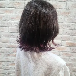 カラー ミディアム 赤松 摩美のヘアスタイル