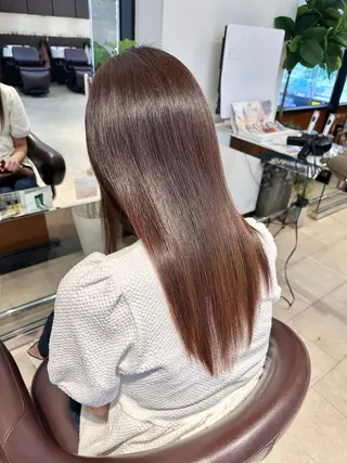 ロング TAYA大阪上本町所属・十場【髪質改善】 【ダブルカラー】のヘアスタイル