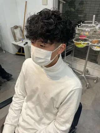 パーマ メンズ ショートヘア原宿 fifth コシのヘアスタイル
