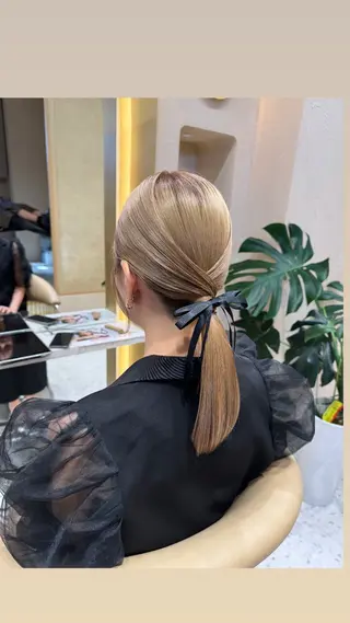 ミディアム カラー ヘアアレンジ レイヤーカット/髪質 改善/矯正🤍吉田のヘアスタイル