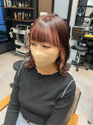 ミディアム カラー レイヤーカット/髪質 改善/矯正🤍吉田のヘアスタイル