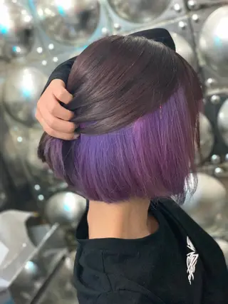 ショート カラー haco+所属・🌈派手髪エクステ ブレイズ🌈ひろとのヘアスタイル