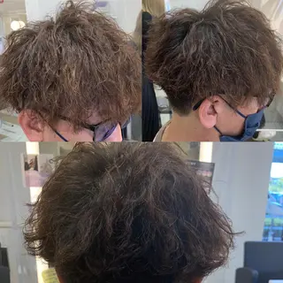 パーマ メンズ レイヤー／パーマ 西山賢志のヘアスタイル