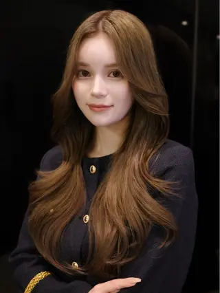 ロング カラー 韓国くびれヘア 顔まわり新宿/さやかのヘアスタイル