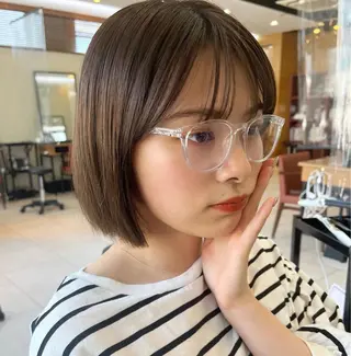 ショート カラー 🌱小顔ヘア/ボブ ミディアム/双葉🌱のヘアスタイル