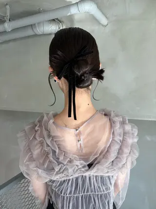 ミディアム ヘアアレンジ 透明感カラー🫧 nanohaのヘアスタイル