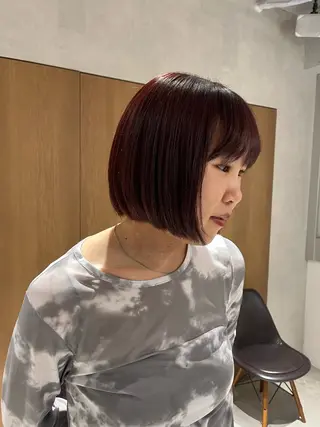 ミディアム カラー mei｜顔まわり ×透明感カラーのヘアスタイル