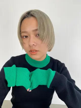 ショート カラー パーマ CEINE PATHのヘアスタイル