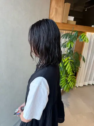 ミディアム レイヤー/ボブパーマ /垢抜け/タクミのヘアスタイル