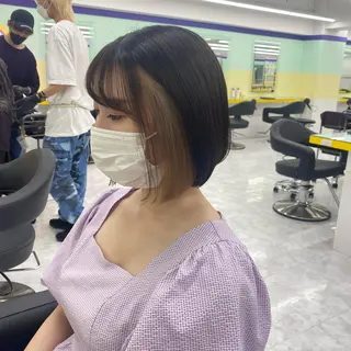 ミディアム カラー パーマ ヘアアレンジ メンズ キッズ ネイル マツエク・マツパ アイブロウ Lumo所属・💖横浜ブリーチなし 💖MIHOのヘアスタイル