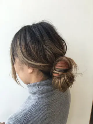 カラー ヘアアレンジ 中山 天地のヘアスタイル