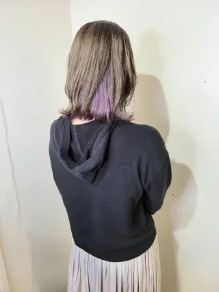 ミディアム 🇰🇷透明感×ハイ トーン🌟tomoのヘアスタイル