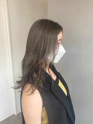 セミロング カラー ヘアアレンジ ボブ /ニュアンス/ satomi🧸💖のヘアスタイル