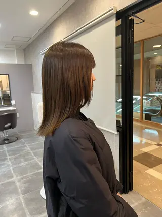 ミディアム カラー Bonheur KAWANISHI所属・Naru┆川西能勢口 ┆髪質改善のヘアスタイル