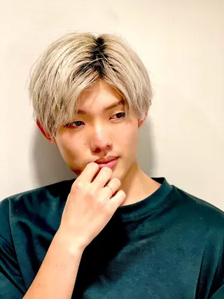 ミディアム メンズ 柳澤 和也のヘアスタイル