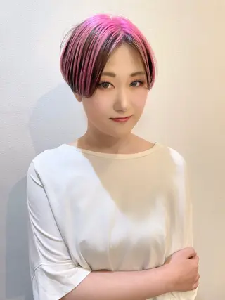 ショート カラー GO TODAY シェアサロン 原宿Verno店所属・髪質改善/ブリーチ/ ボブ特化/よしきのヘアスタイル