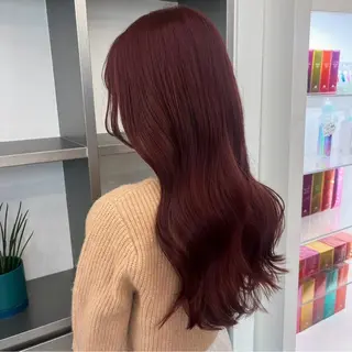 ミディアム カラー 🍒暖色✖️レイヤー ／Haruna🍒のヘアスタイル