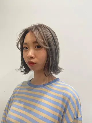 ショート カラー Zina 十条店所属・デザインカラー／ボブ 🍦MEI🍦のヘアスタイル