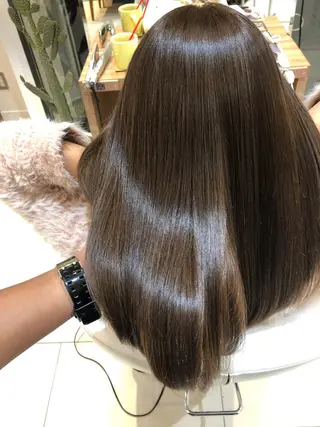 セミロング カラー 🌈プルエクステ& ハイトーン🌈関飛鳥のヘアスタイル