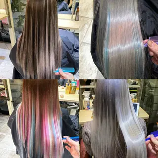 ロング カラー エクステ原宿 シンヤのヘアスタイル