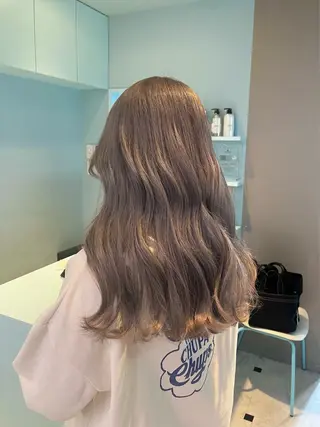 セミロング カラー ブリーチカラー 🩵MIZUKIのヘアスタイル