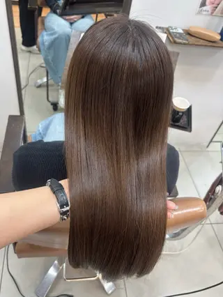 セミロング カラー 頭皮×髪質改善 透明感カラー💎中村のヘアスタイル