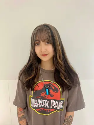 ロング カラー 宮永 智香のヘアスタイル