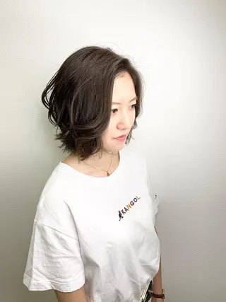 ミディアム 【清瀬】パサツキ 広がり改善川合剛史のヘアスタイル