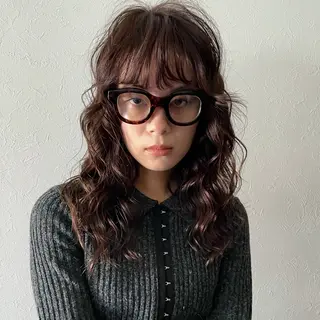 セミロング パーマ 野村矩樂/パーマ /縮毛矯正のヘアスタイル