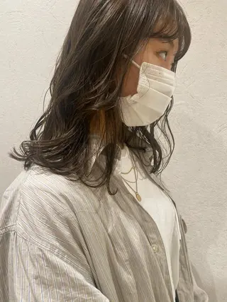 セミロング カラー ヘアアレンジ パーマ指名No1 /namiのヘアスタイル