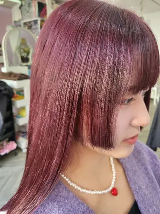 ロング カラー ヘアアレンジ ナカシマ  アユミのヘアスタイル