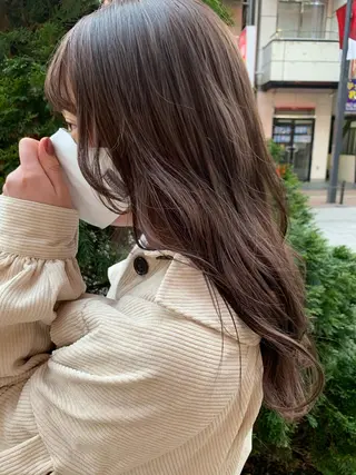 セミロング カラー 平野 優奈のヘアスタイル