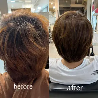 カラー メンズ 大人女性ぼかし メンズ強化🦙平作のヘアスタイル