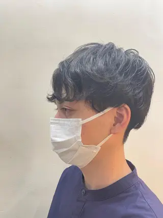 ショート パーマ ヘアアレンジ メンズ 🎀ダブルカラーレイ ヤーyuuri🎀のヘアスタイル