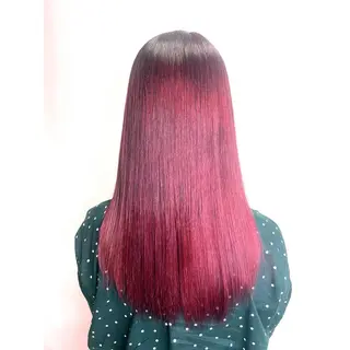 セミロング パーマ 髪質改善/縮毛矯正 /ブリーチ矯正/岡部のヘアスタイル