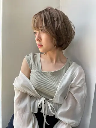 ショート カラー カラー指名No.1 土井新治❄️のヘアスタイル