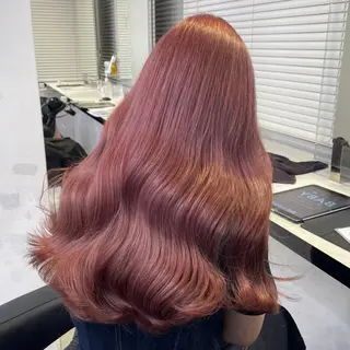 ロング カラー メンズ 💗愛され暖色💗 ピンク/レッド💗のヘアスタイル