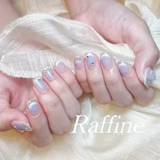 ネイル RAFFINE 月🦋🩵のネイルデザイン