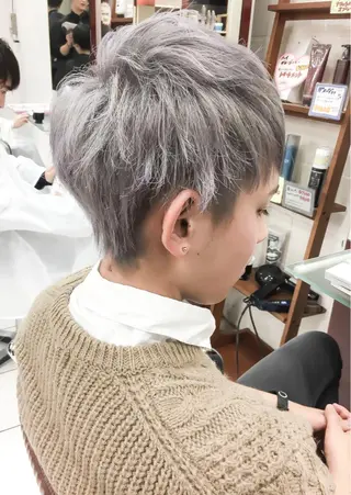 ショート カラー メンズ モテ髪透明感❤️ デイズヘアカラーのヘアスタイル