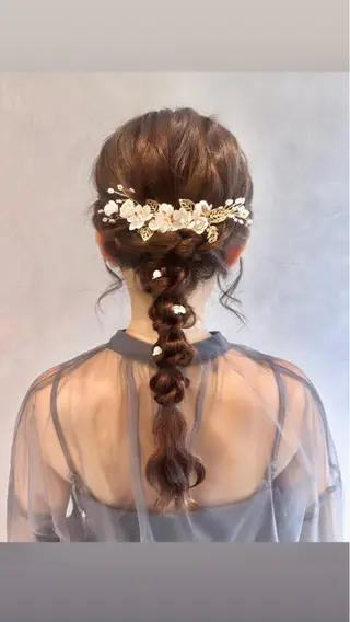 ロング ヘアアレンジ 島崎 穂乃香のヘアスタイル