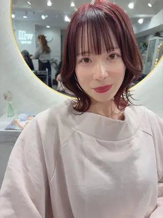 セミロング カラー 髪質改善will hairdesignのヘアスタイル