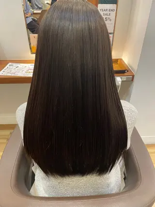 ロング カラー HONOKA 縮毛矯正/艶カラーのヘアスタイル