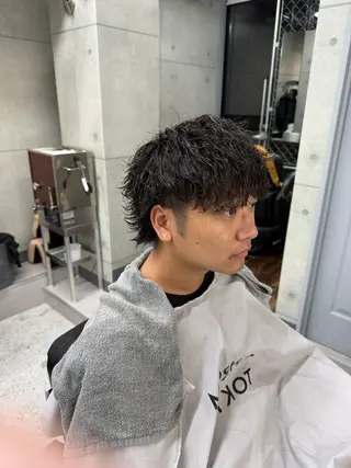 ミディアム パーマ CHROM TOKYO A.L.T所属・【メンズ・パーマ】 藪 清正のヘアスタイル