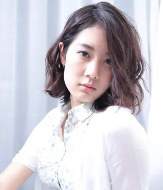 ショート カラー パーマ Lien by hair所属・宮崎 睦のヘアスタイル