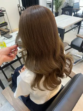 セミロング カラー 🥀韓国ヘア🥀 宮津真菜のヘアスタイル